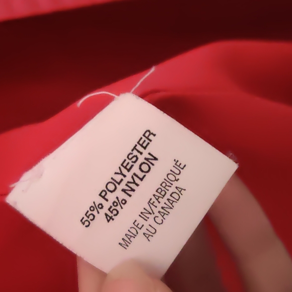 Club Monaco Silky Satin Red Trench Light midlength Coat - Picture 3 of 6